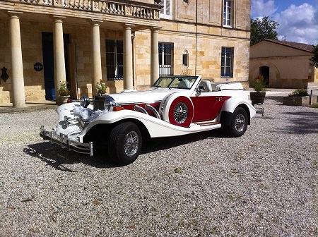 Location d'une Excalibur Phaeton 5 pour mariage
